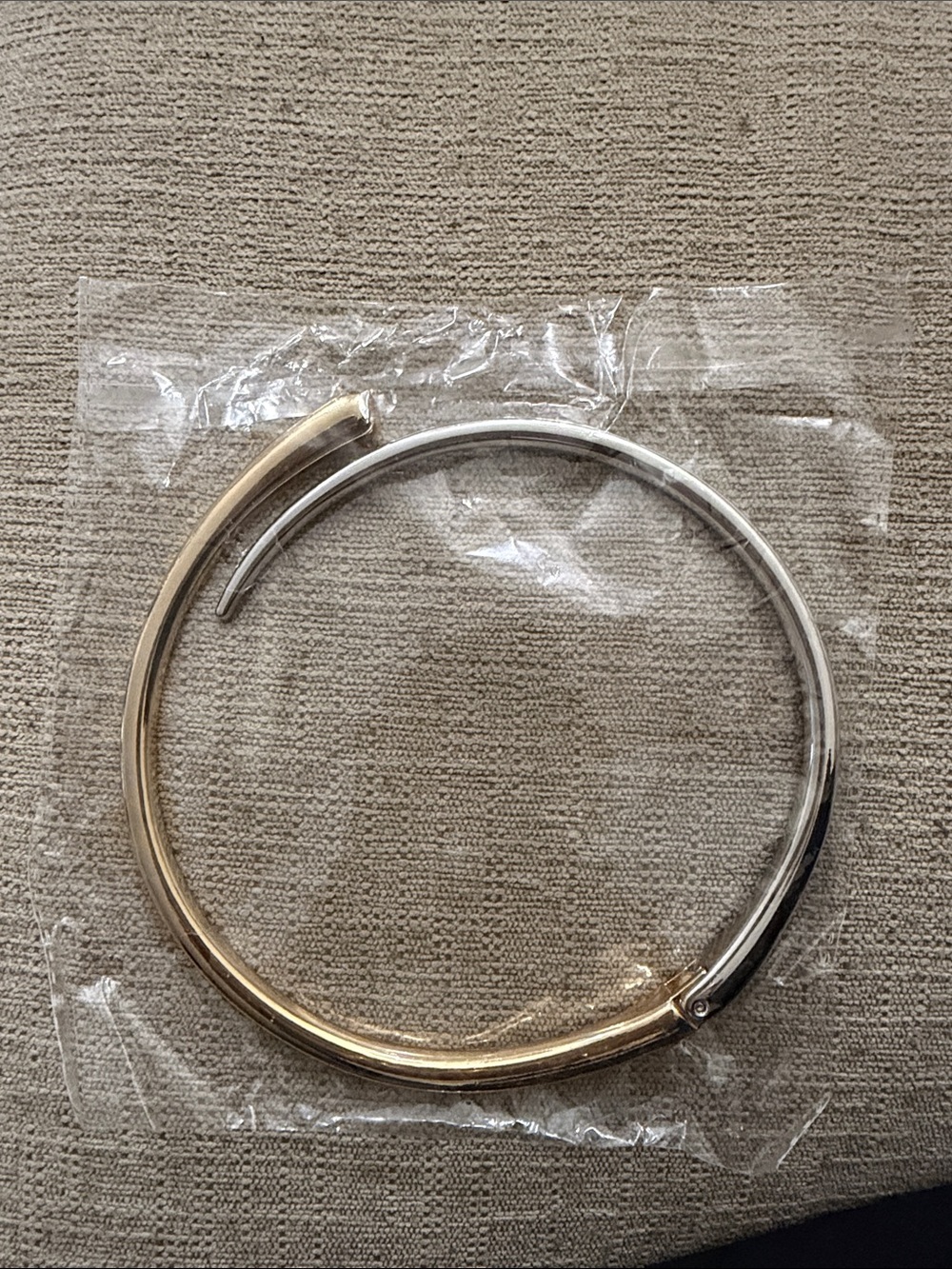 Source Unknown Two-Tone Gold & Silver Open Cuff Necklace - Women's Jewelry